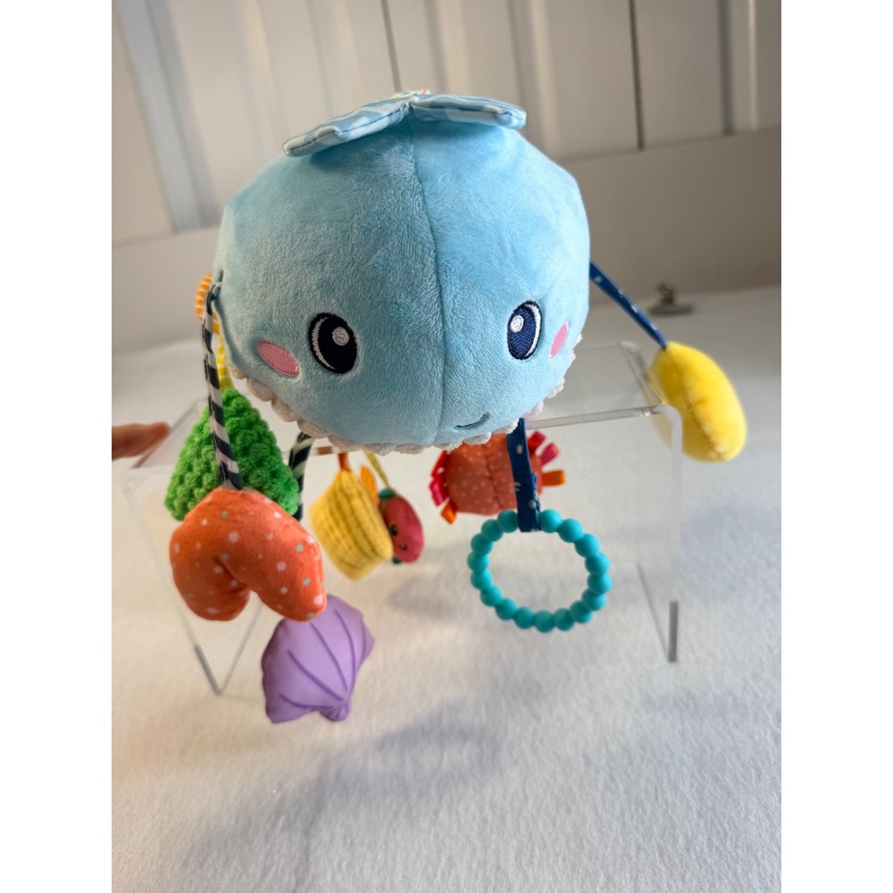 Jollybaby Blue Whale Plush Baby Activity Toy Stroller Hanging Sensory Teether